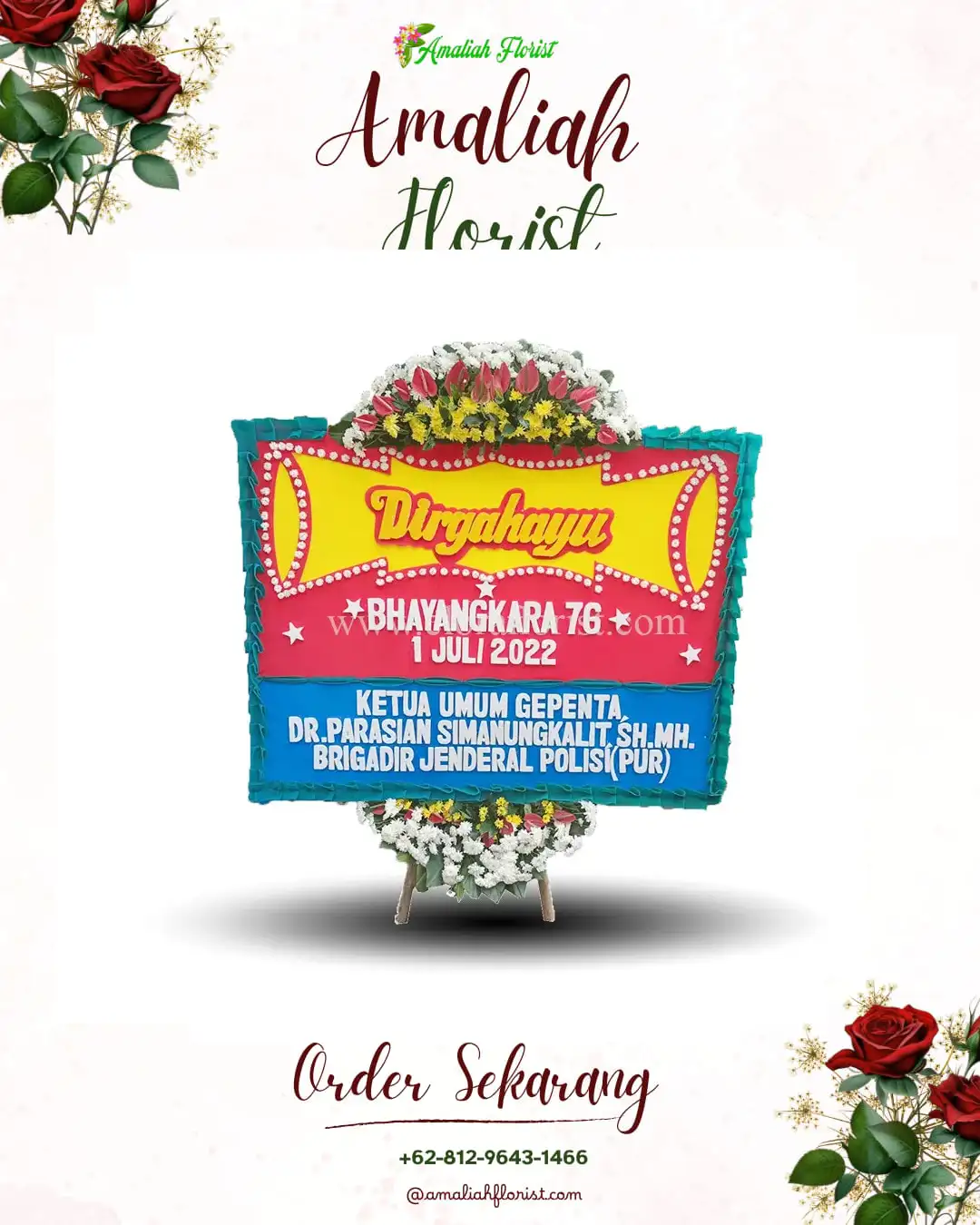 Papan Bunga HUT Ulang Tahun Pulau Hanaut